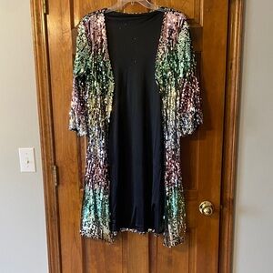 Sequin Multicolor Cape Jacket